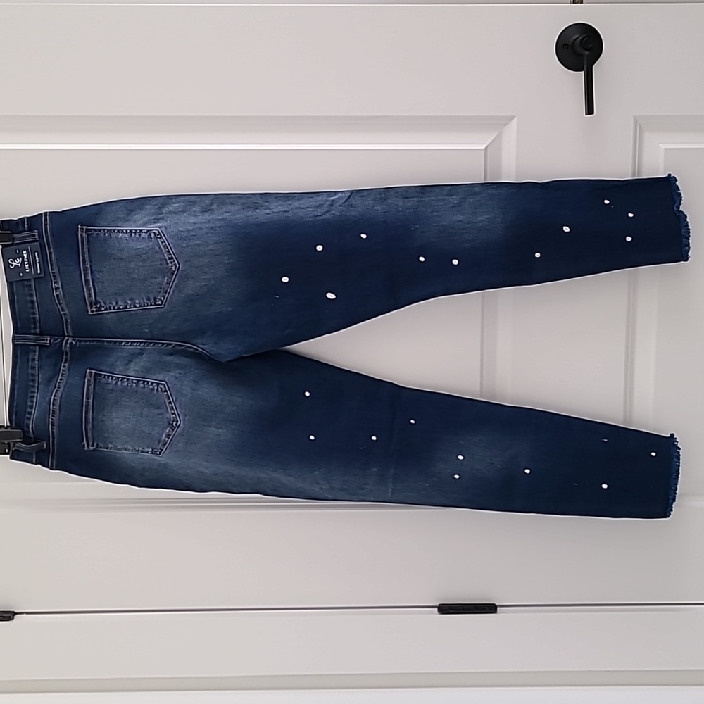 Women's Mid Rise Skinny Jeans Ripped Stretch Jeans Boyfriend Distressed - Picture 7 of 11